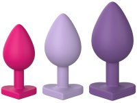 Základní anální kolíky: Set análních kolíků Heart Plug Set - 3 ks (Dream Toys)