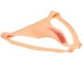 Silikonové jocksy s vaginou Pussy Strap (XR Brands)