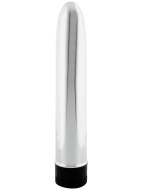Plastové a hladké vibrátory: Stříbrný vibrátor Slim-Line
