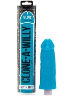 Odlitek penisu a vaginy: Odlitek penisu Clone-A-Willy Glow-in-the-Dark Blue - vibrátor