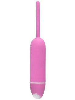 Vibrační silikonový dilatátor pro ženy, 5 mm (růžový)
