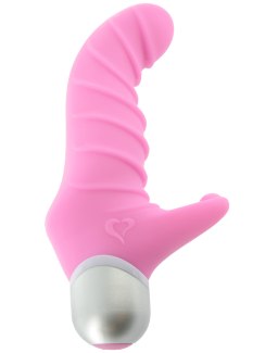 Vibrátor na bod G se stimulačním výstupkem na klitoris Fonzie
