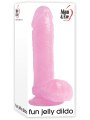 Růžovoučké realistické dildo Fun Jelly (20 cm)