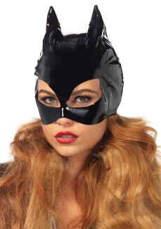 Lakovaná maska s kočičíma ušima Cat Woman