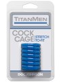 Erekční kroužek TitanMen Cock Cage Blue