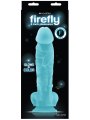 Modré realistické dildo Firefly 8" (svítí ve tmě)