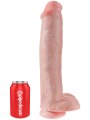 Realistické dildo s varlaty King Cock 15" (Pipedream)