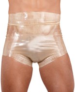 Pánské latexové oblečení: Transparentní latexové plenkové kalhotky, unisex (LATE X)