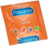 Kondomy s příchutí: Kondom Pasante Blueberry, borůvka