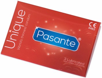 Ultratenké kondomy bez latexu Pasante Unique (3 ks)