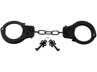Pomůcky na bondage (svazování): Černá kovová pouta Designer Cuffs