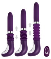 Vibrátory s přírazy: Luxusní přirážecí vibrátor MiaMaxx Hand-Held Thruster Purple (s dálkovým ovládáním)