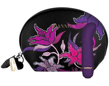 Minivibrátor na bod G Floral Deep Purple (s designovou taštičkou)