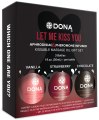 Dárková sada masážních olejů DONA Let Me Kiss You (3x 30 ml)