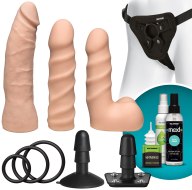Sady erotických pomůcek: Sada připínacích penisů, harnesu a příslušenství Vac-U-Lock STARTER